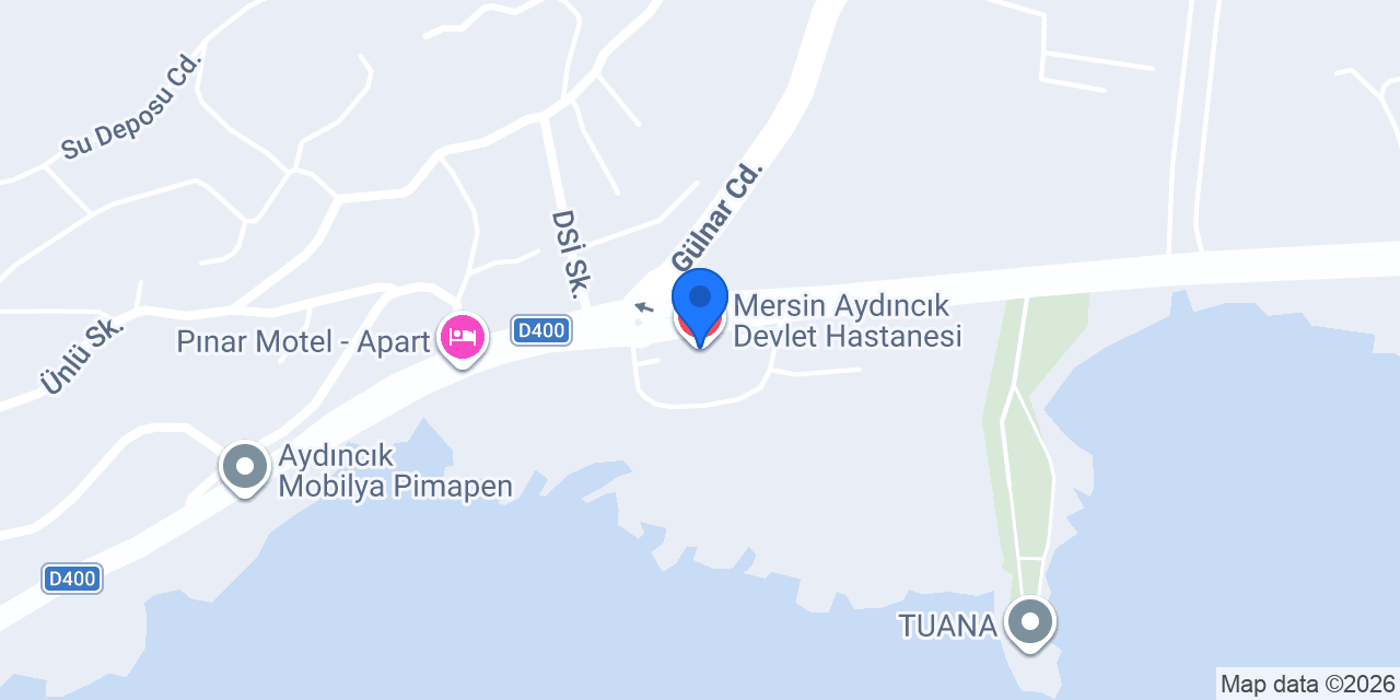 Mersin Aydıncık Devlet Hastanesi konumu