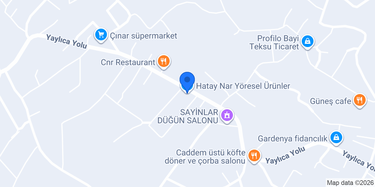 Hatay Nar Yöresel Ürünler konumu