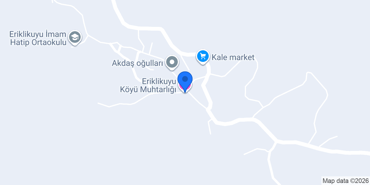 Eriklikuyu Köyü Muhtarlığı konumu