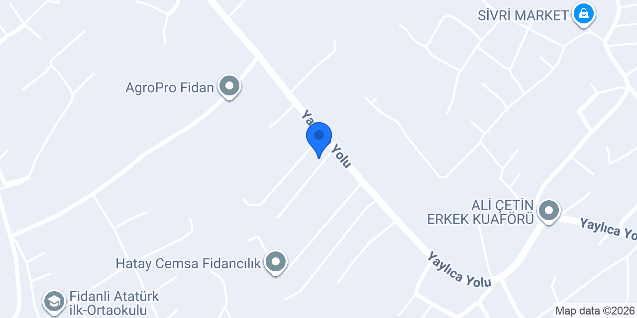 Sağ Fidancılık Hatay konumu