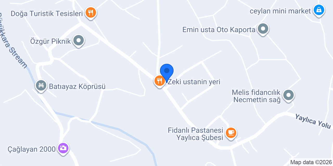 Şah Fidancılık konumu