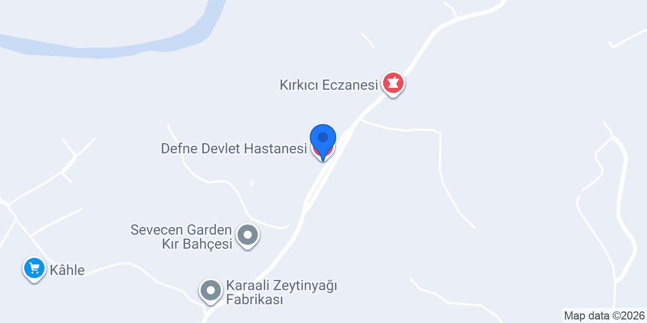 Defne Devlet Hastanesi konumu