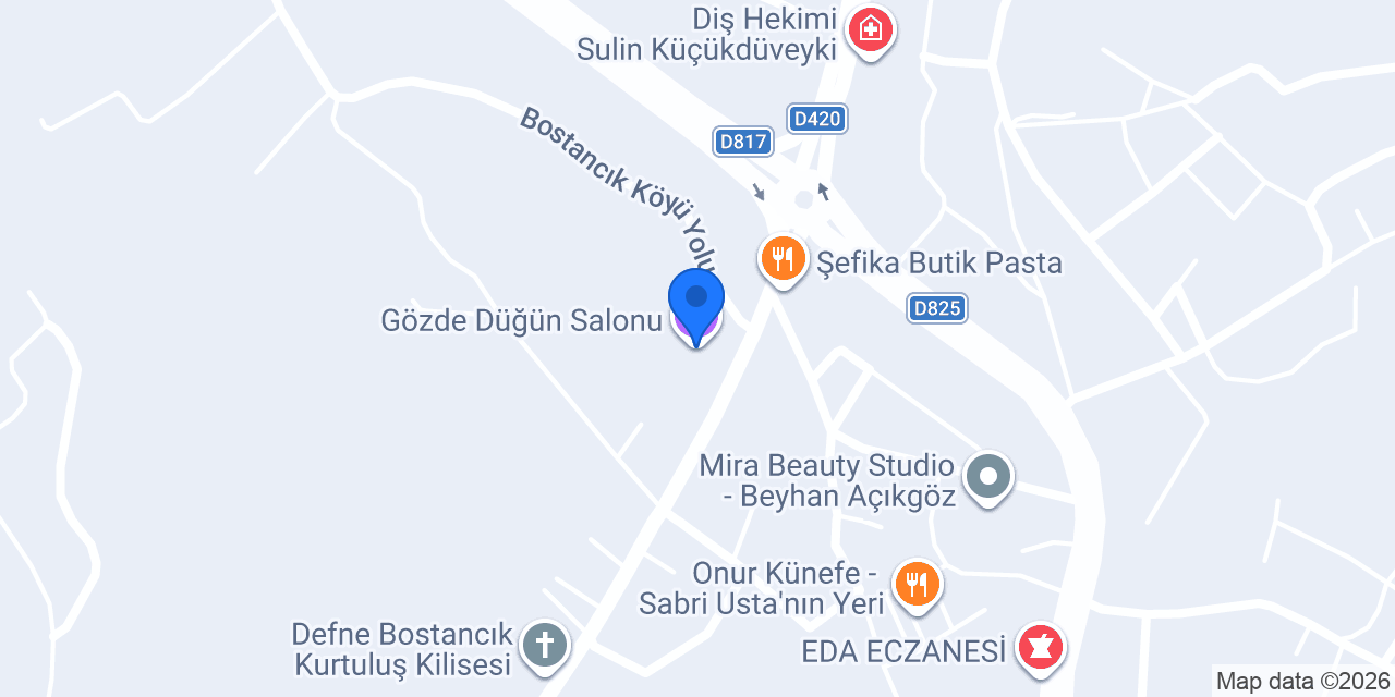 Gözde Düğün Salonu konumu