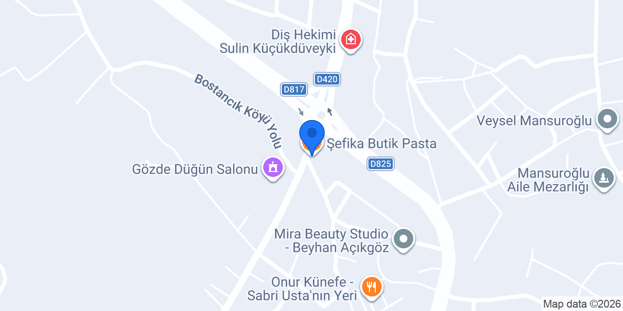 Şefika Butik Pasta konumu