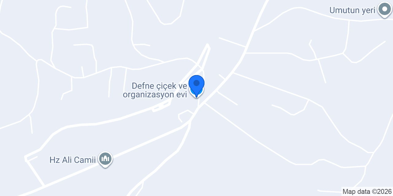 Defne çiçek ve organizasyon evi konumu