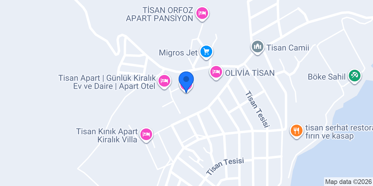 Tisan Mavi Yeşil konumu