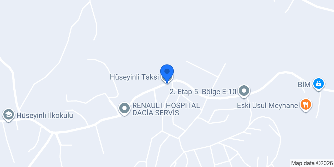 Hüseyinli Taksi konumu
