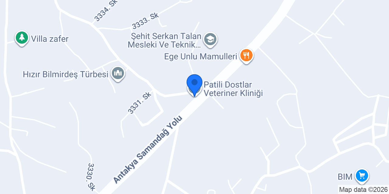 Patili Dostlar Veteriner Kliniği konumu