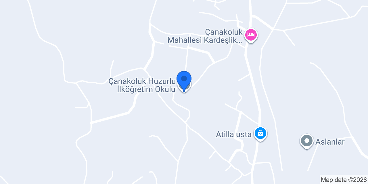 Çanakoluk Huzurlu İlköğretim Okulu konumu