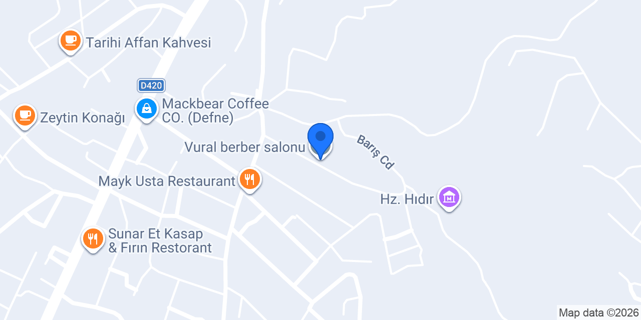 Vural berber salonu konumu