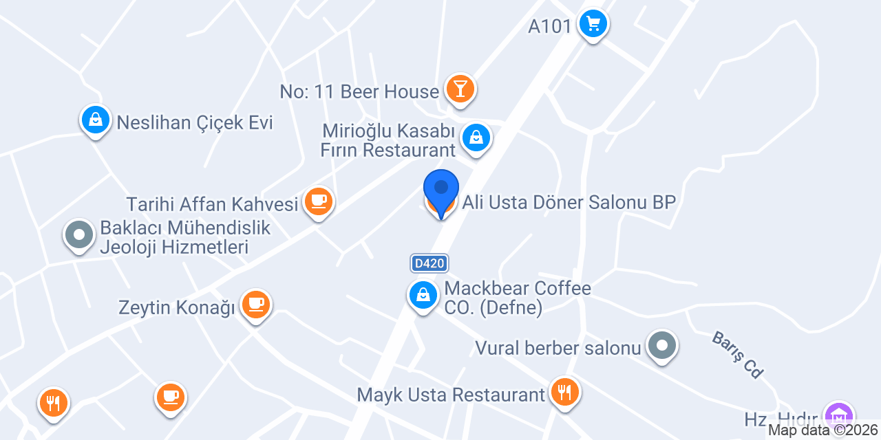 Ali Usta Döner Salonu BP konumu