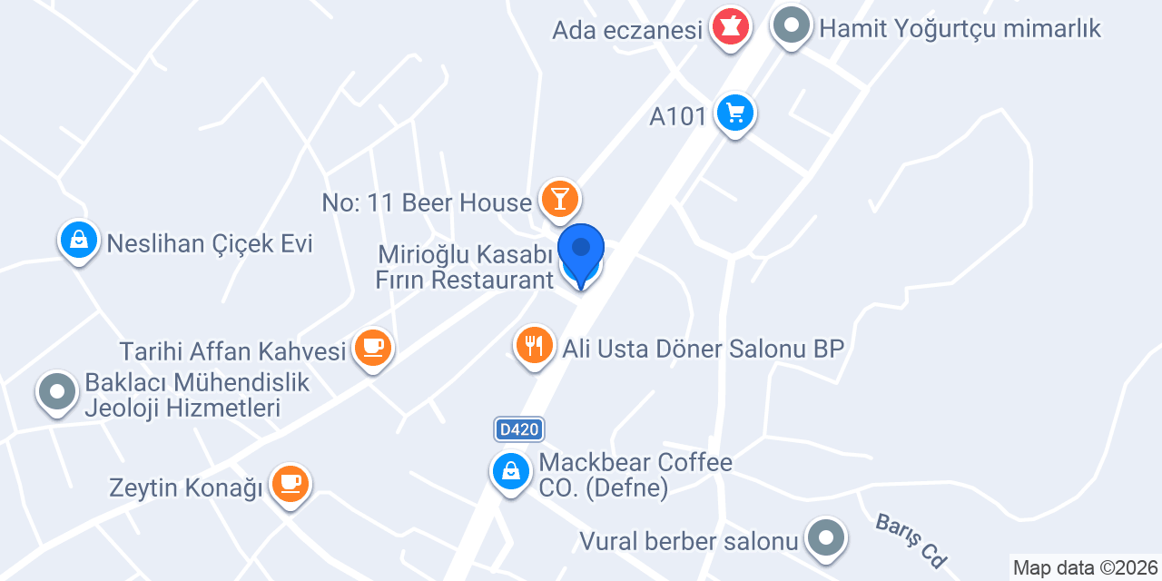 Mirioğlu Kasabı Fırın Restaurant konumu
