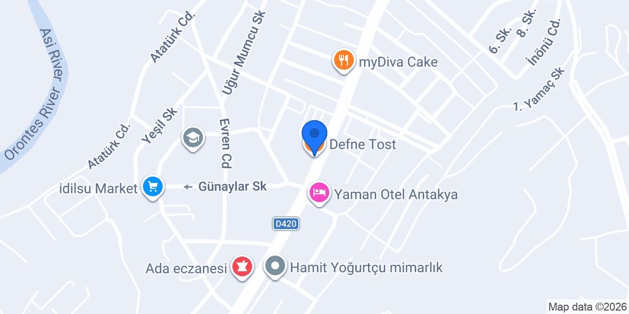 Defne Tost konumu