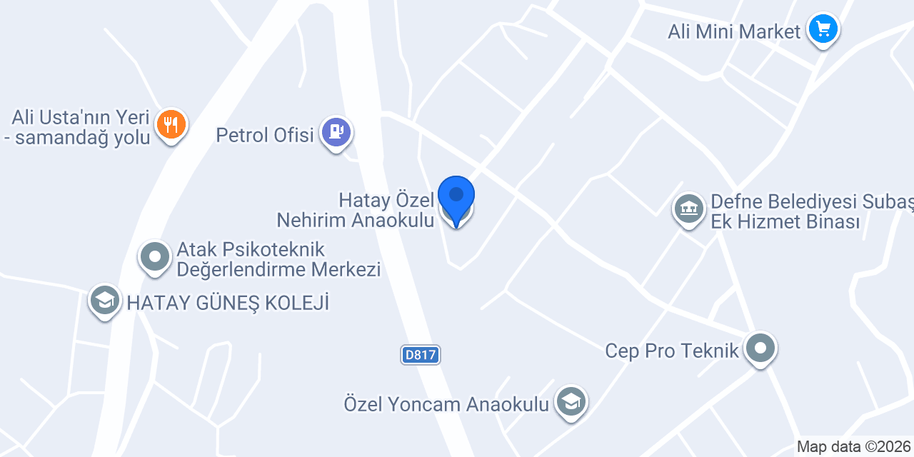 Hatay Özel Nehirim Anaokulu konumu