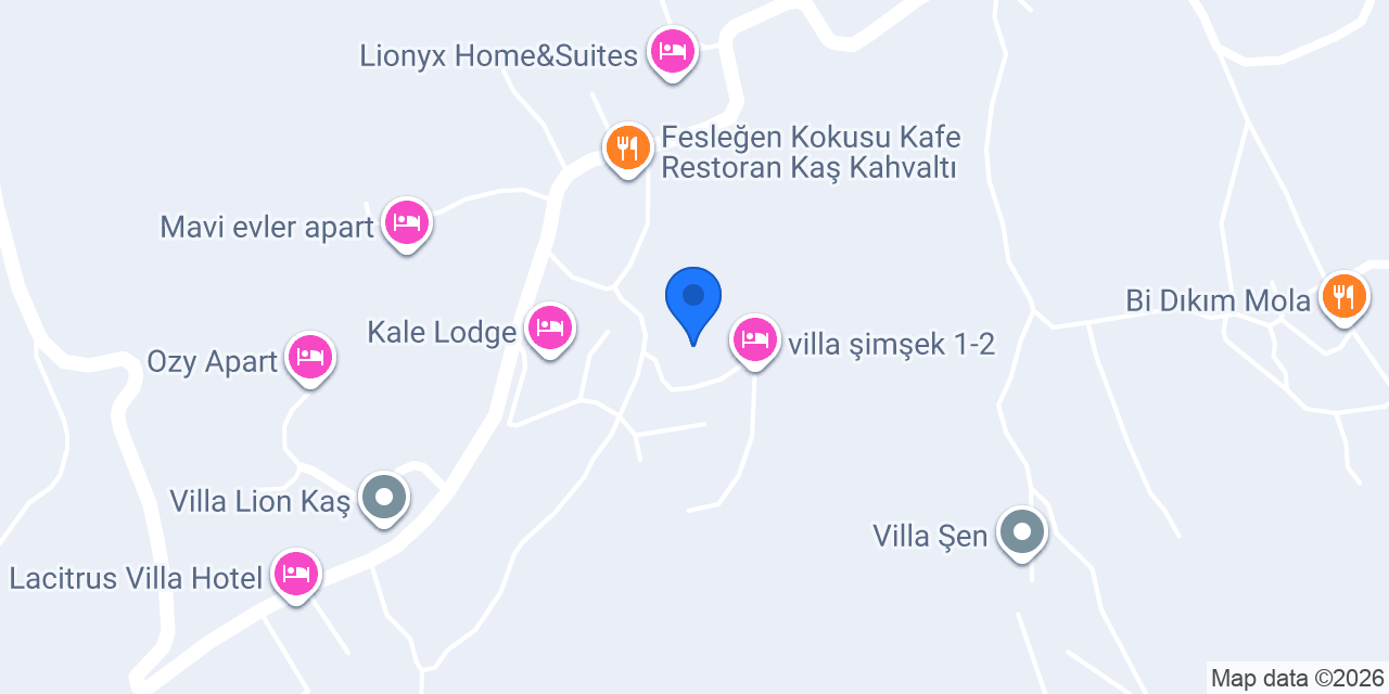 Kaş Müzan Apart konumu