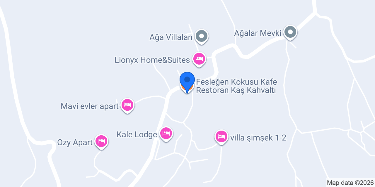 Fesleğen Kokusu Kafe Restoran Kaş Kahvaltı konumu