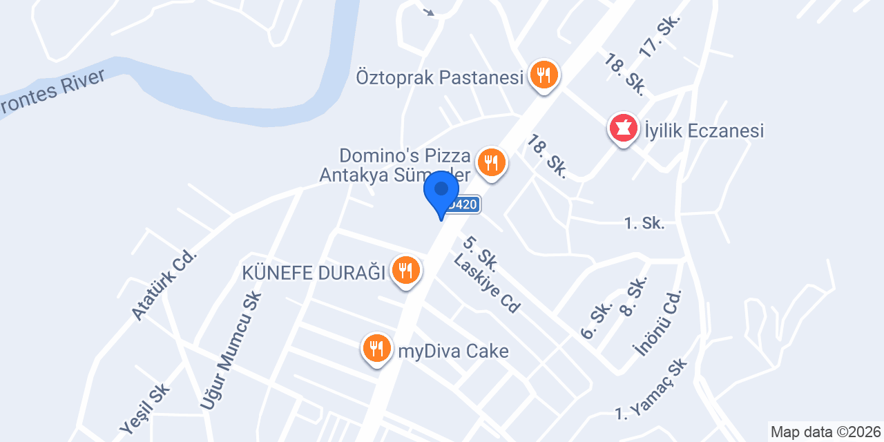Ünlem Kırtasiye Defne konumu
