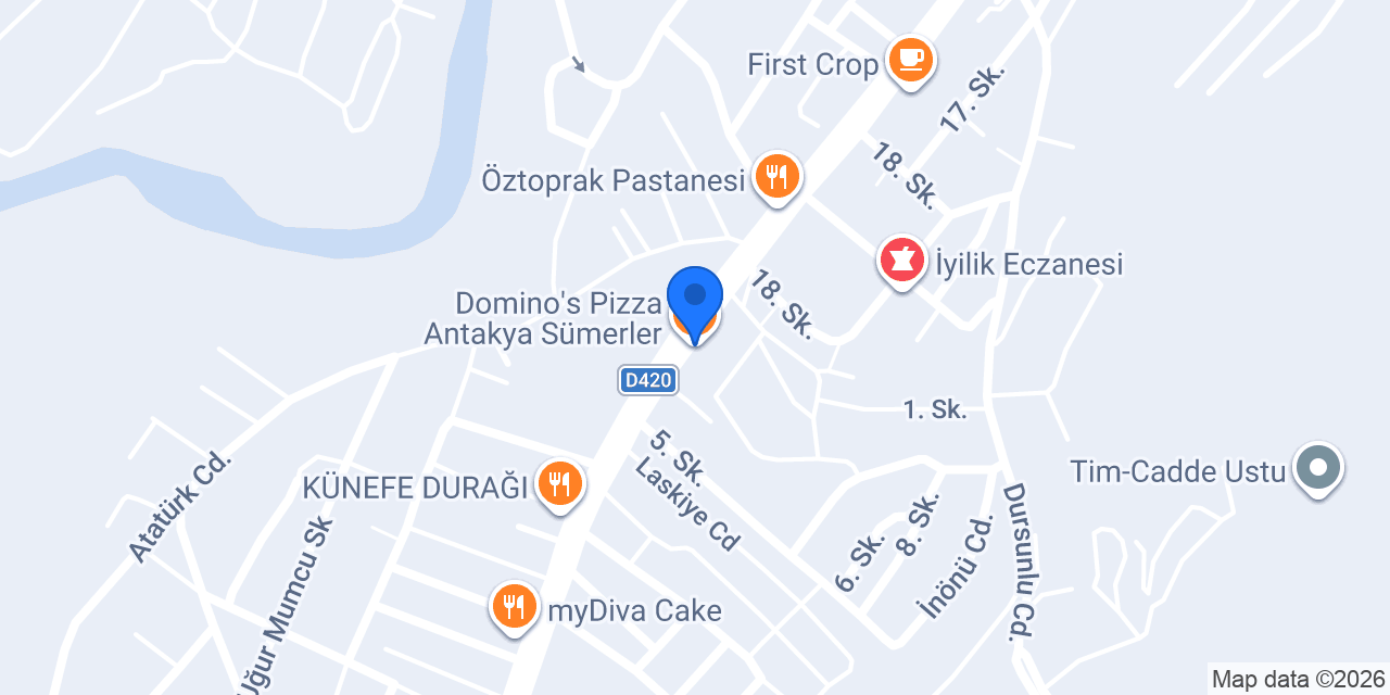 Domino's Pizza Antakya Sümerler konumu
