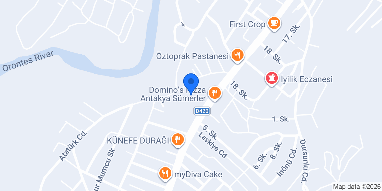 Defne İlçe Emniyet Müdürlüğü konumu
