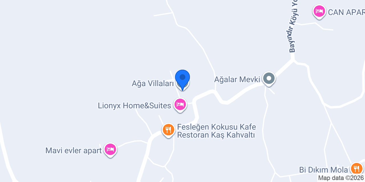 Ağa Villaları konumu