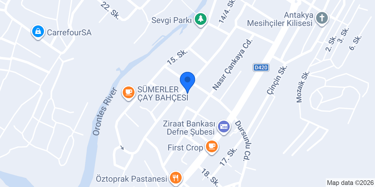 Defne Vizyon Akademi konumu
