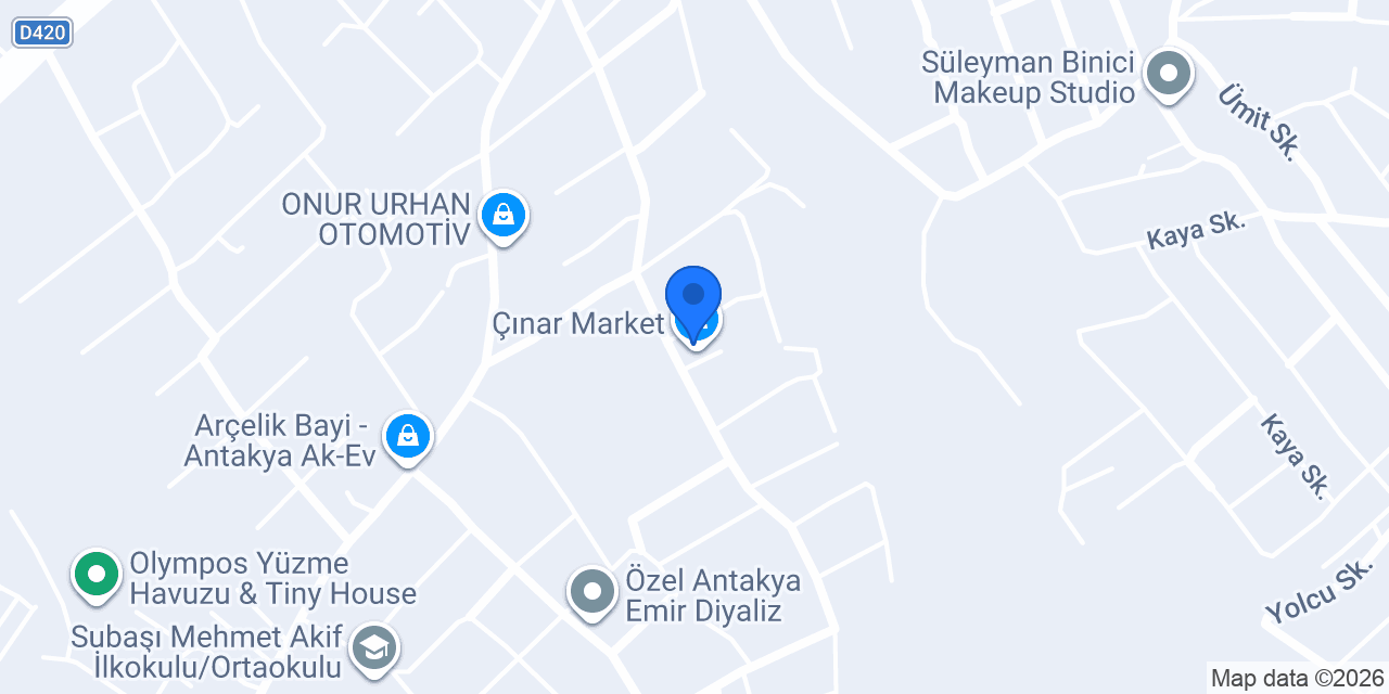 Çınar Market konumu