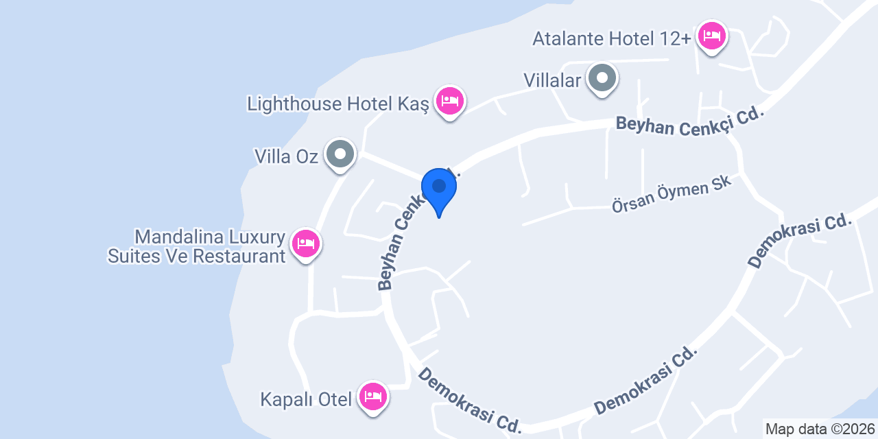 Hilaris Hotel Kaş konumu