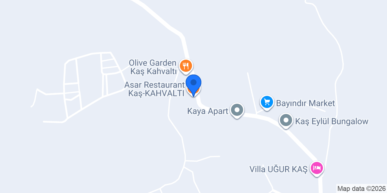 Asar Restaurant Kaş-KAHVALTI konumu