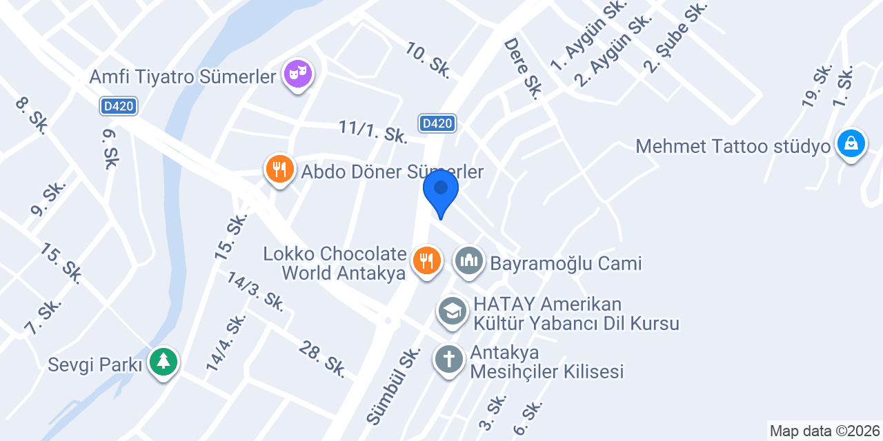 Terra Pizza Hatay (Defne Harbiye) konumu