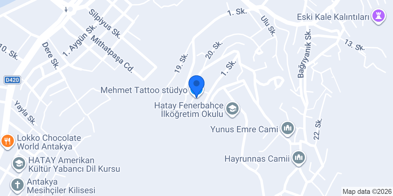 Mehmet Tattoo stüdyo konumu