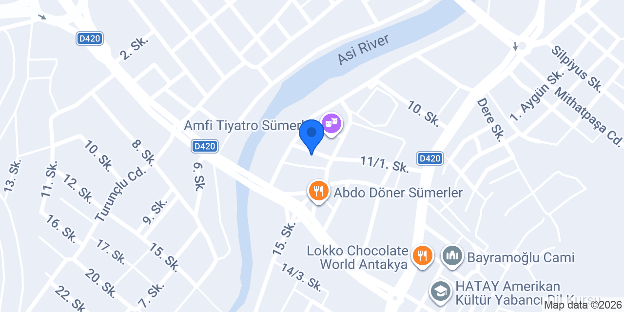 Antakya Satranç Kulübü konumu