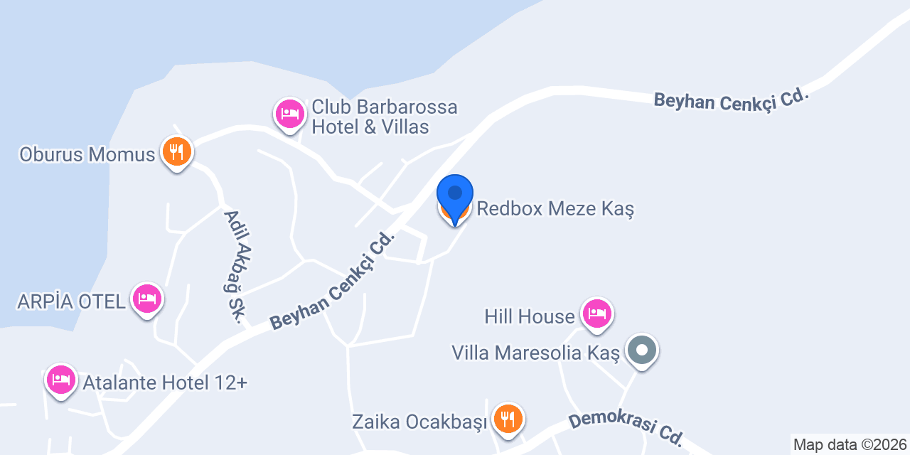 Redbox Meze Kaş konumu