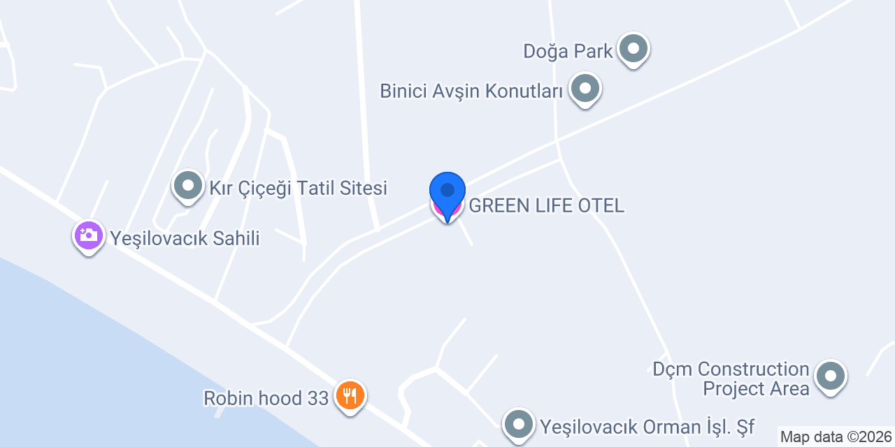 GREEN LIFE OTEL konumu