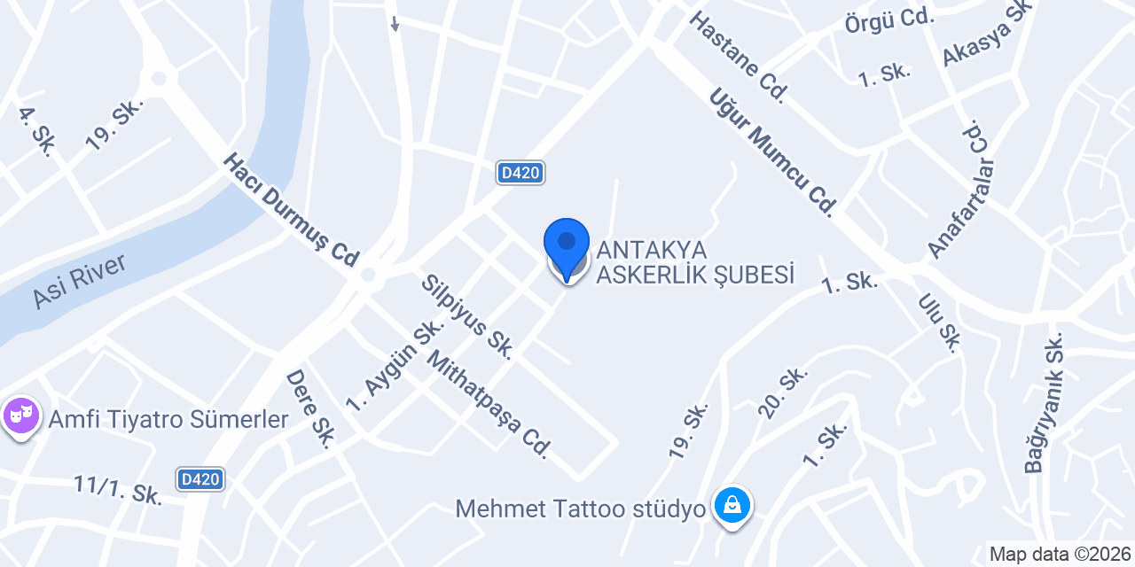ANTAKYA ASKERLİK ŞUBESİ konumu