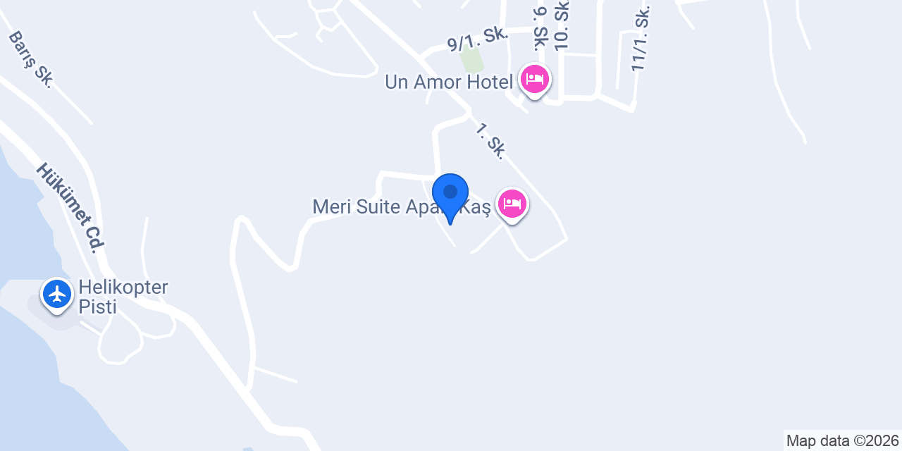 Kaş Eylül Pansiyon konumu