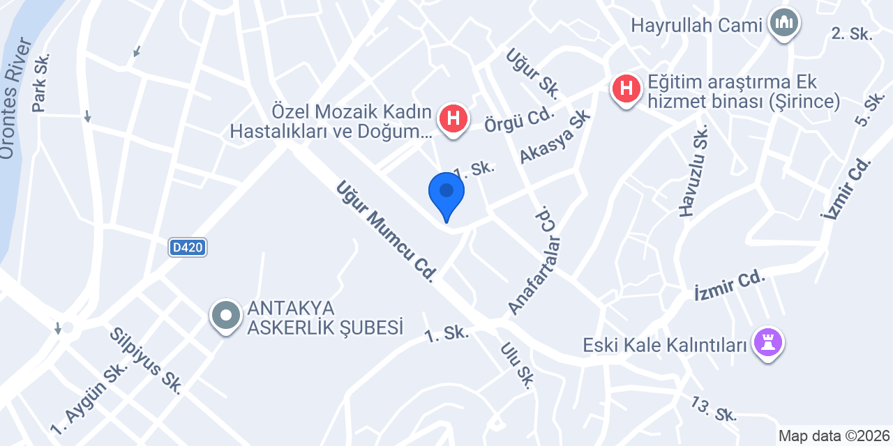 Hatay Diş Hekimleri Odası konumu