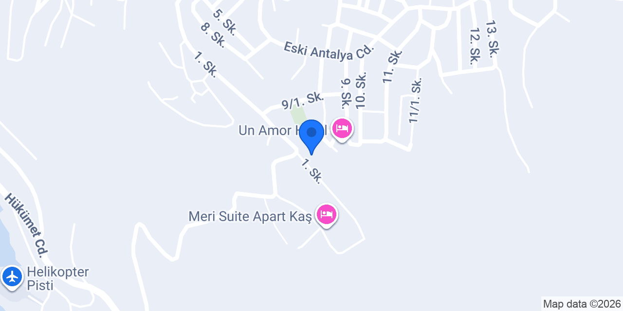 Kybele Suites Kaş konumu