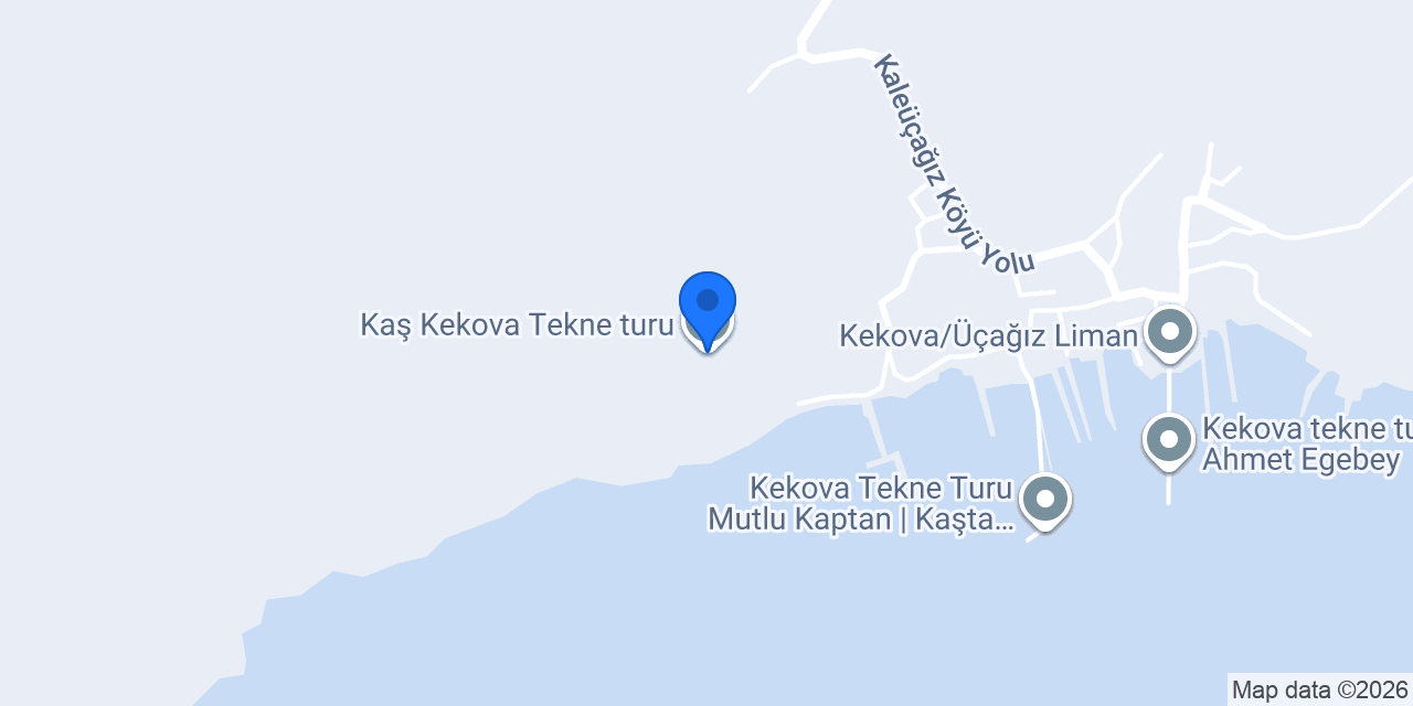 Kaş Kekova Tekne turu konumu