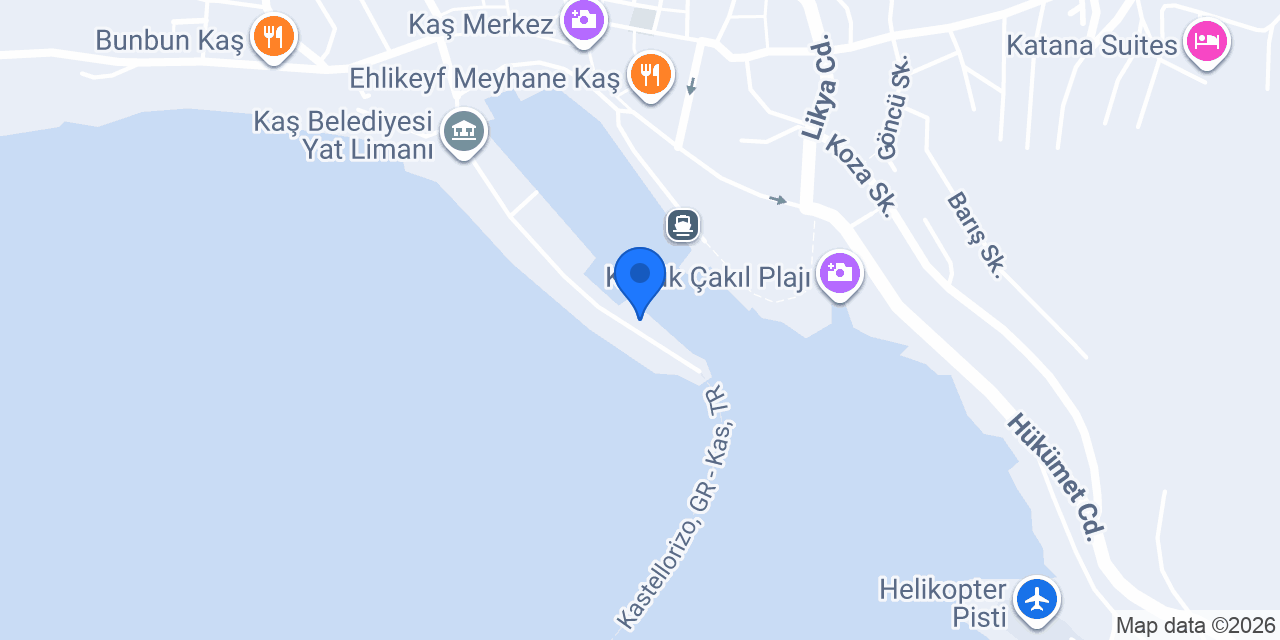 GaşBoat - Kaş Özel Tekne Turu konumu