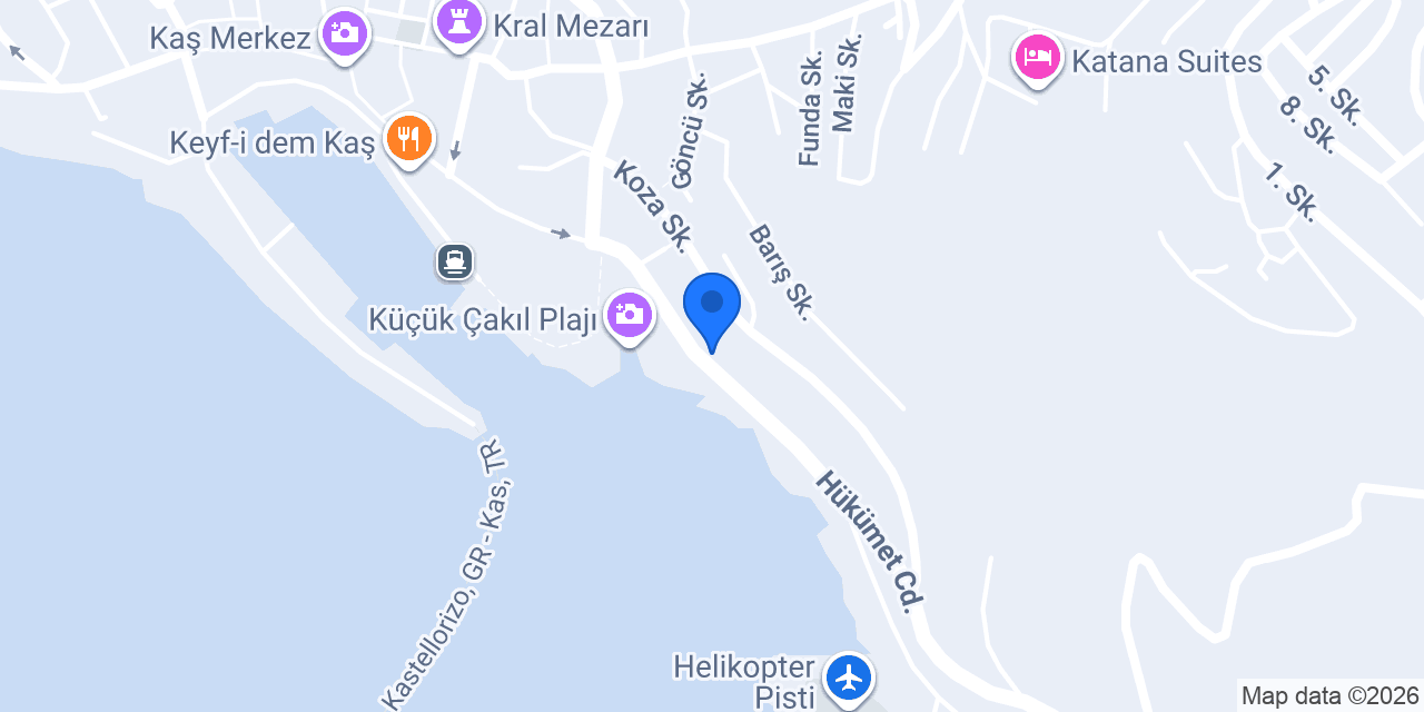 Rhapsody Boutique Hotel Kaş konumu