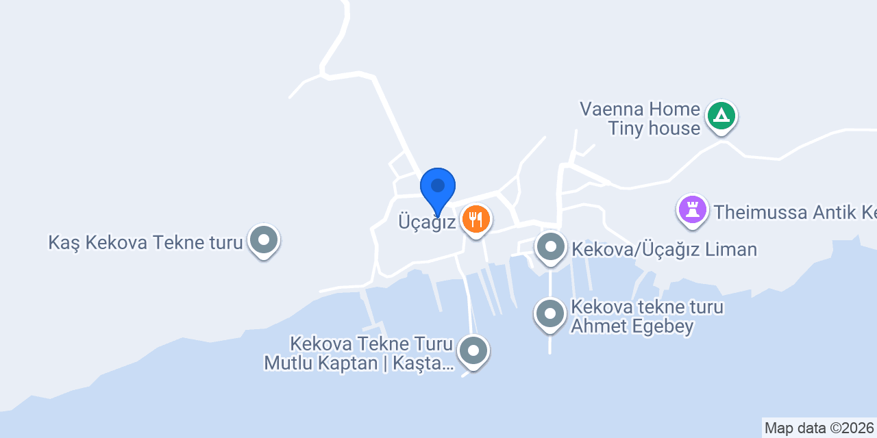 Kekova Likya Pansiyon konumu