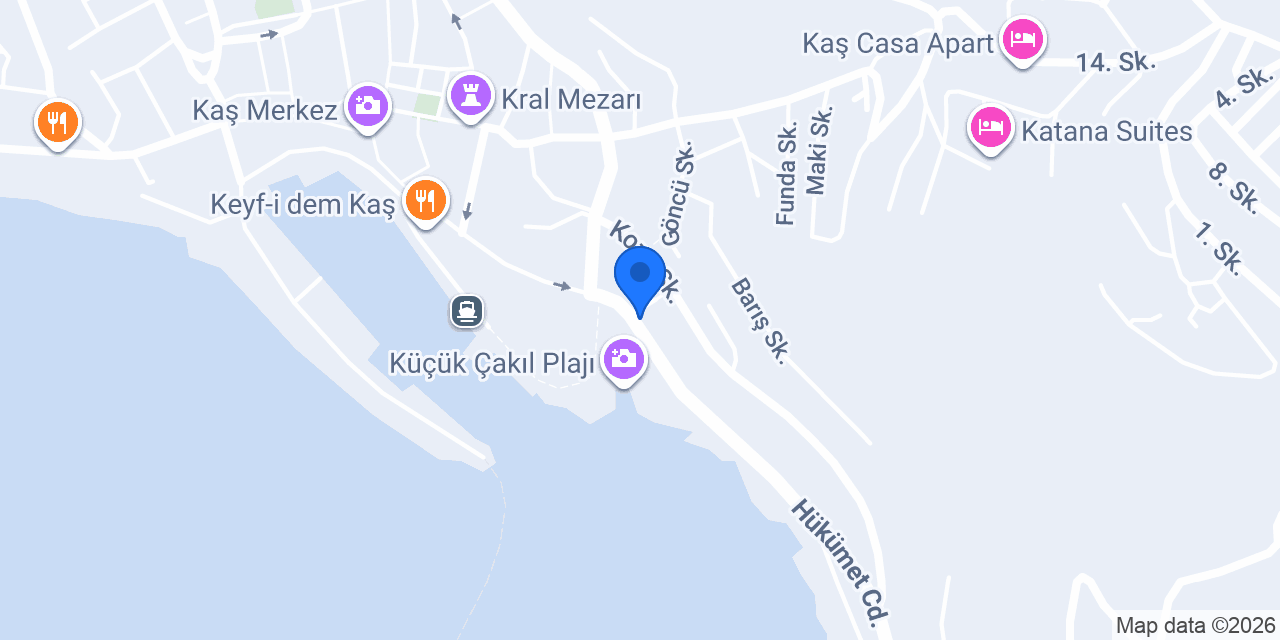 Vesta Emlak Kaş konumu