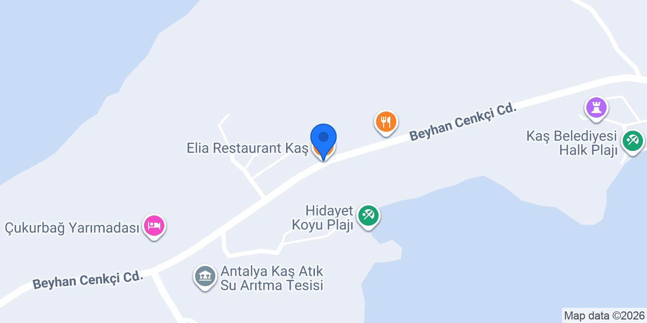 Elia Restaurant Kaş konumu