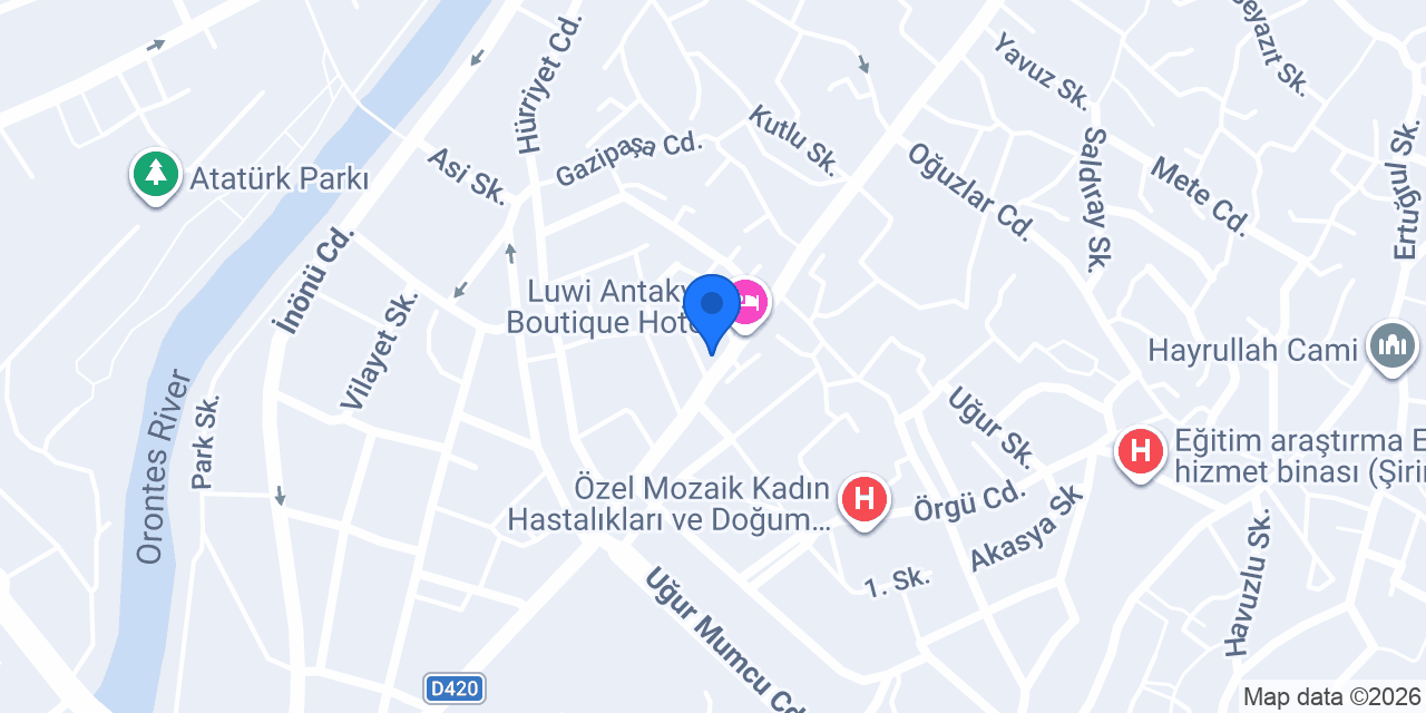 Eski Antakya Meyhanesi konumu