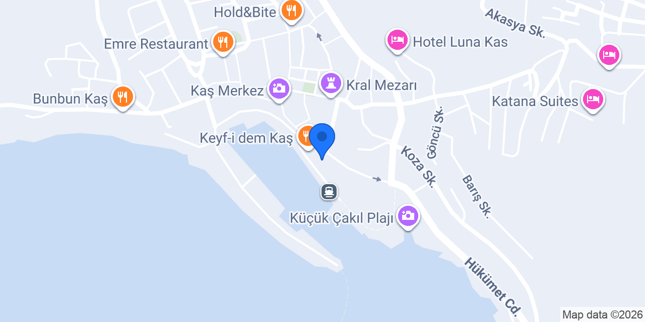 Maşuk Meyhane Kaş konumu