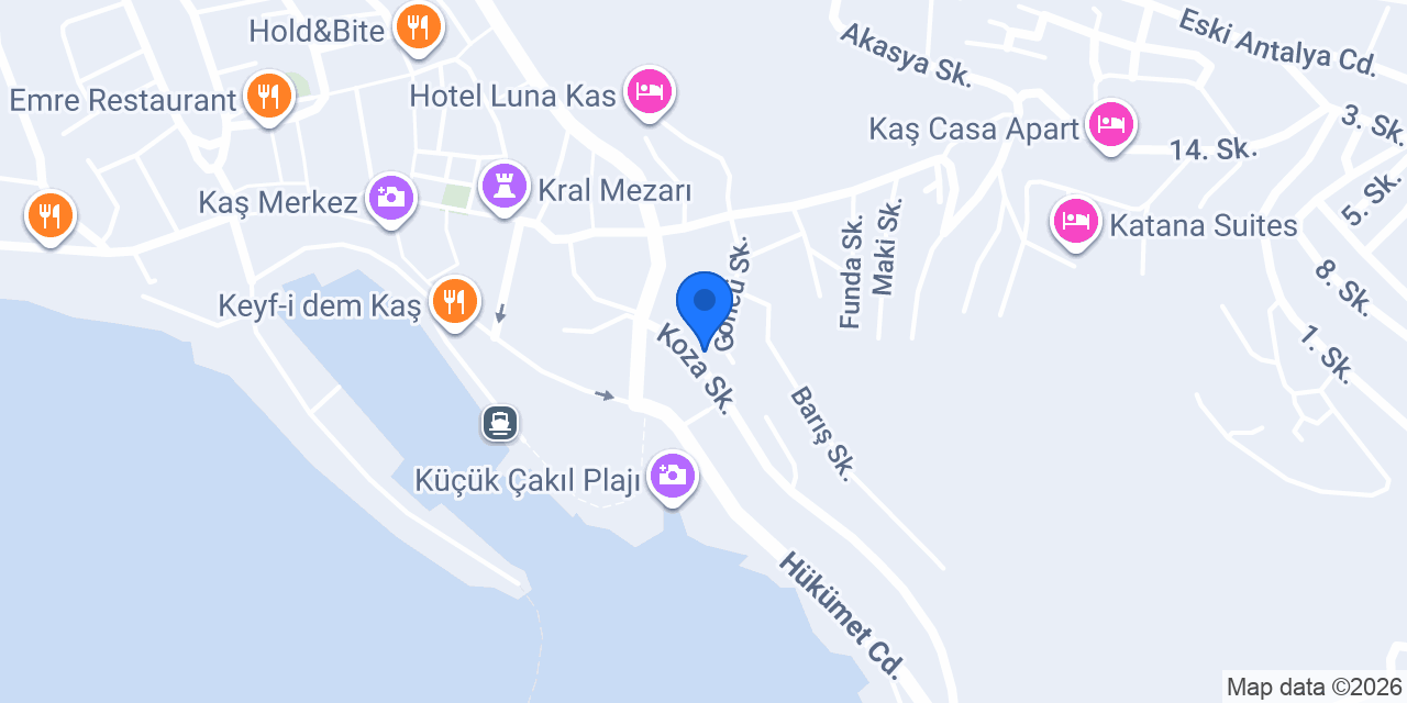 Caretta Pansiyon konumu