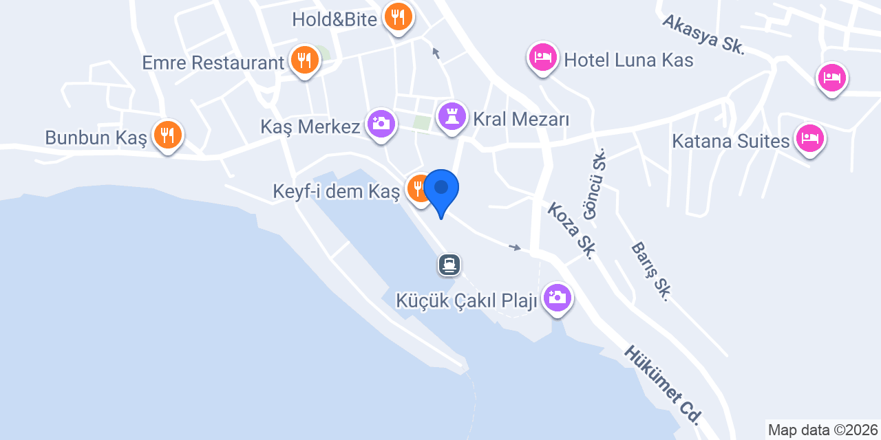 Yelken.Cafe.Pub.Kaş konumu
