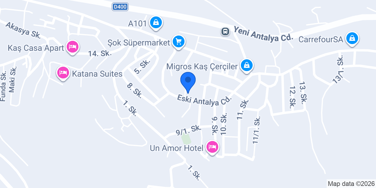 Aras Kargo Kaş Şubesi konumu