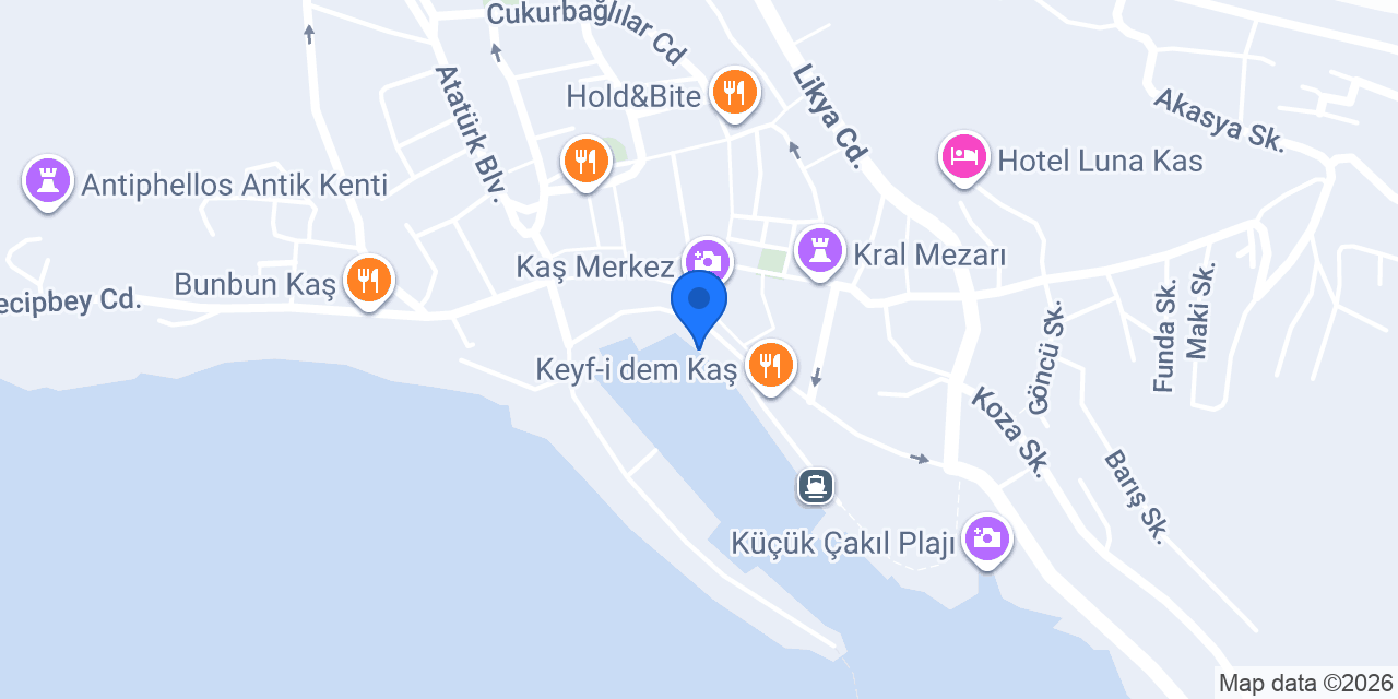 Tomris Tekne Turu Kaş konumu