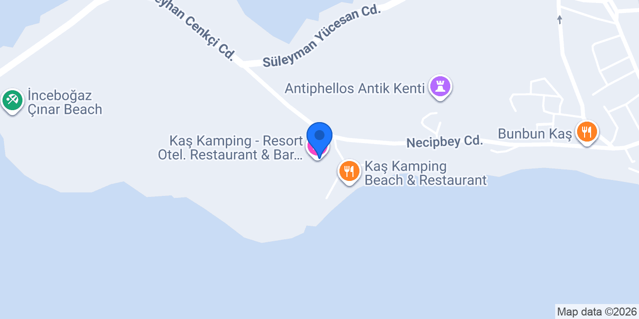 Kaş Kamping - Resort Otel. Restaurant & Bar & Plaj konumu